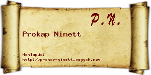 Prokap Ninett névjegykártya